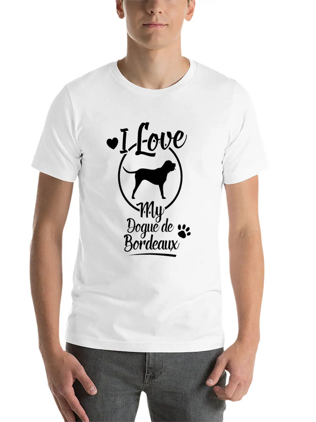 Dogue De Bordeaux Dog Owner Dog Gift Idea Lightweight Cotton T-Shirt – Daily Comfort Graphic Shirt