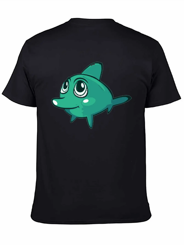 Dolphin Blue Marine Funny Lightweight Cotton T-Shirt – Daily Comfort Graphic Shirt