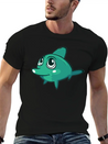 Dolphin Blue Marine Funny Lightweight Cotton T-Shirt – Daily Comfort Graphic Shirt