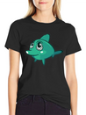 Dolphin Blue Marine Funny Lightweight Cotton T-Shirt – Daily Comfort Graphic Shirt