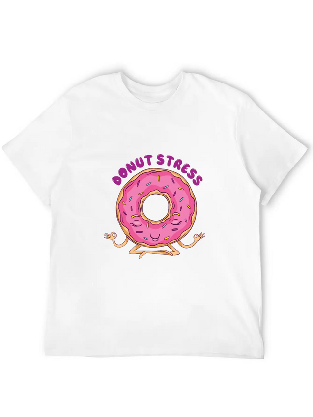 Donut Stress Lightweight Cotton T-Shirt – Daily Comfort Graphic Shirt