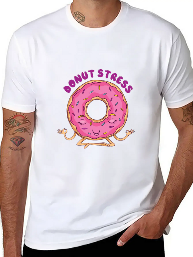 Donut Stress Lightweight Cotton T-Shirt – Daily Comfort Graphic Shirt