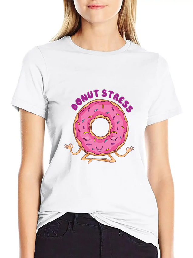 Donut Stress Lightweight Cotton T-Shirt – Daily Comfort Graphic Shirt