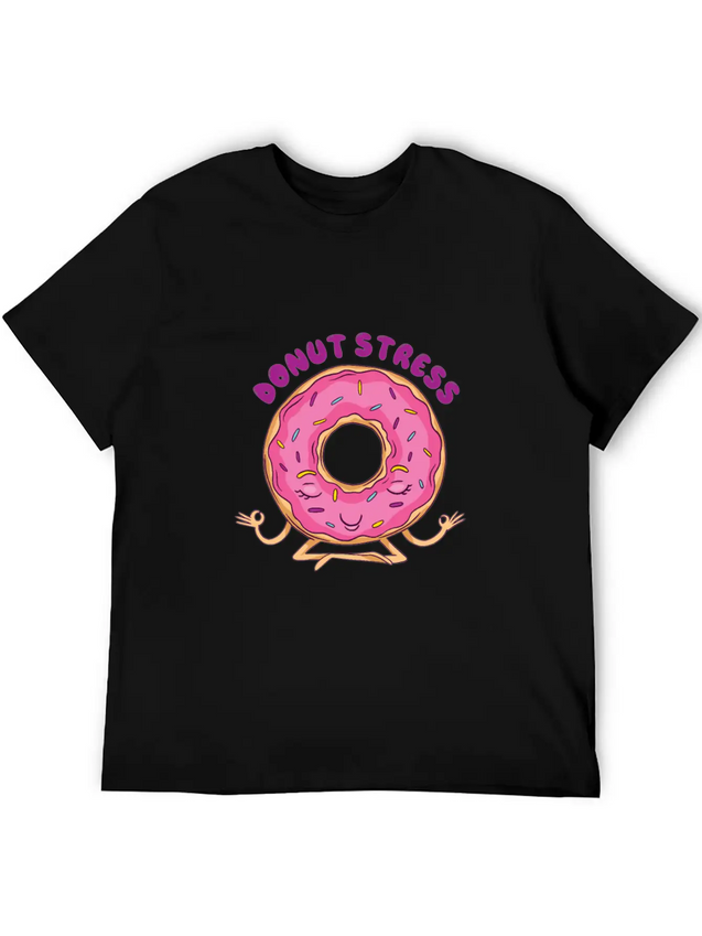 Donut Stress Lightweight Cotton T-Shirt – Daily Comfort Graphic Shirt