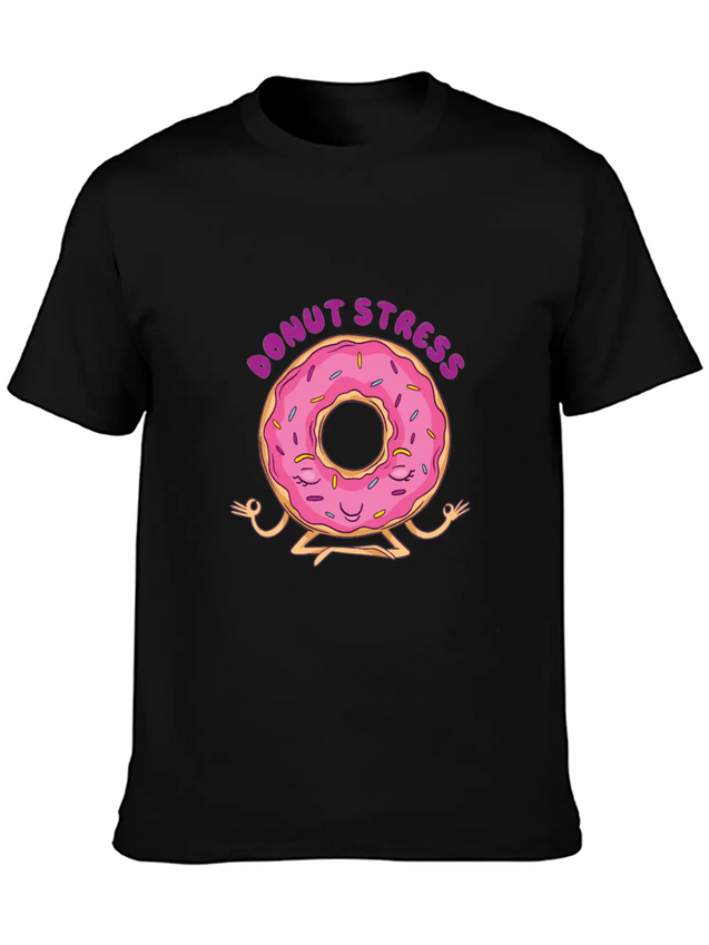 Donut Stress Lightweight Cotton T-Shirt – Daily Comfort Graphic Shirt