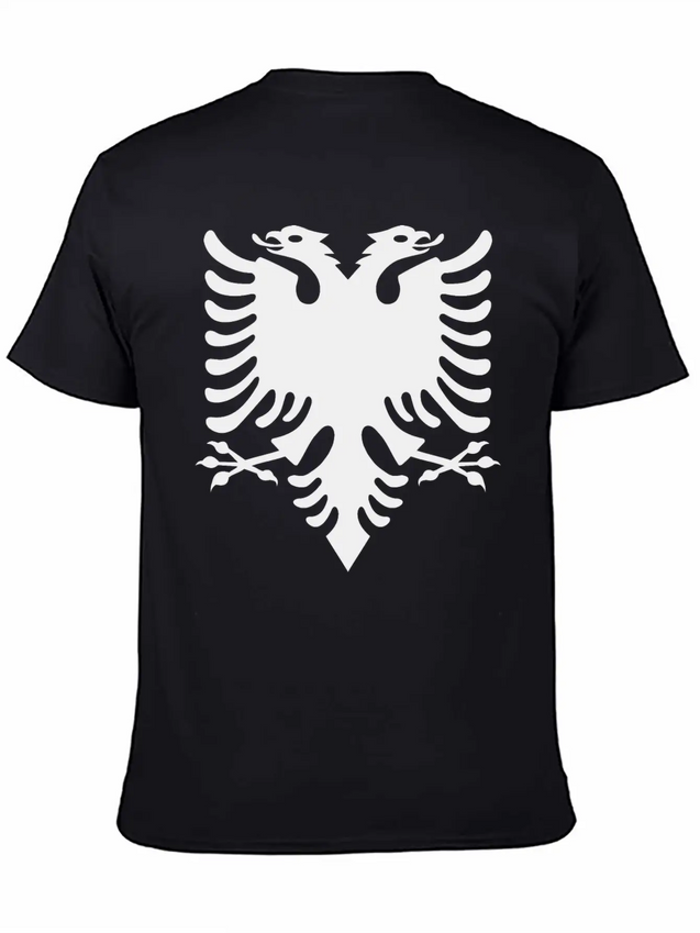 Double Headed Eagle Silhouette Lightweight Cotton T-Shirt – Daily Comfort Graphic Shirt