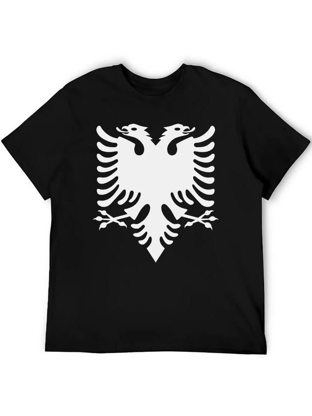 Double Headed Eagle Silhouette Lightweight Cotton T-Shirt – Daily Comfort Graphic Shirt