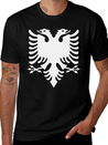 Double Headed Eagle Silhouette Lightweight Cotton T-Shirt – Daily Comfort Graphic Shirt