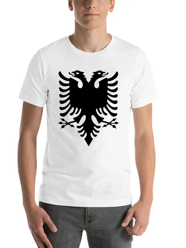 Double Headed Eagle Silhouette Lightweight Cotton T-Shirt – Daily Comfort Graphic Shirt
