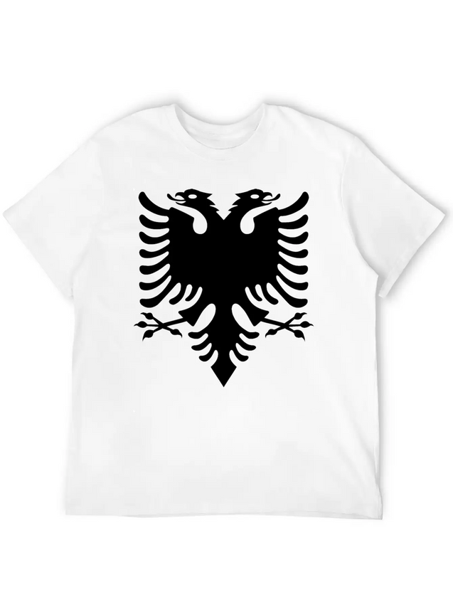 Double Headed Eagle Silhouette Lightweight Cotton T-Shirt – Daily Comfort Graphic Shirt