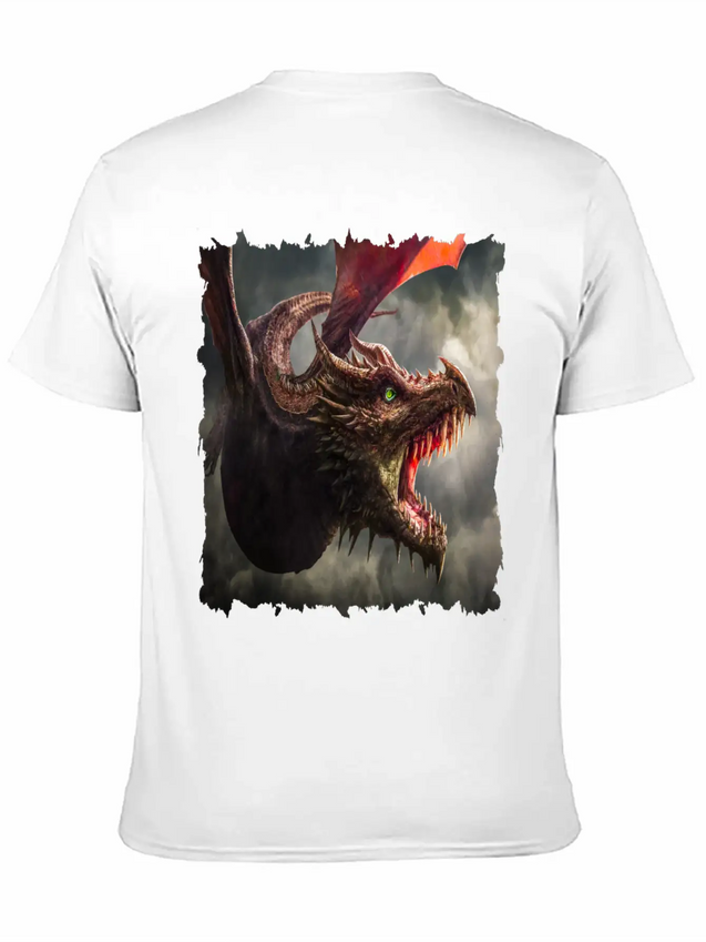Dragon Kite Dragon Fire Fly Spew Fantasy Lightweight Cotton T-Shirt – Daily Comfort Graphic Shirt