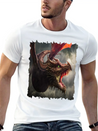 Dragon Kite Dragon Fire Fly Spew Fantasy Lightweight Cotton T-Shirt – Daily Comfort Graphic Shirt