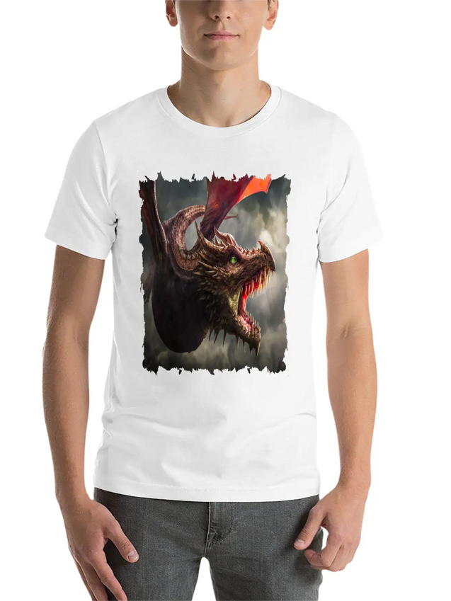 Dragon Kite Dragon Fire Fly Spew Fantasy Lightweight Cotton T-Shirt – Daily Comfort Graphic Shirt