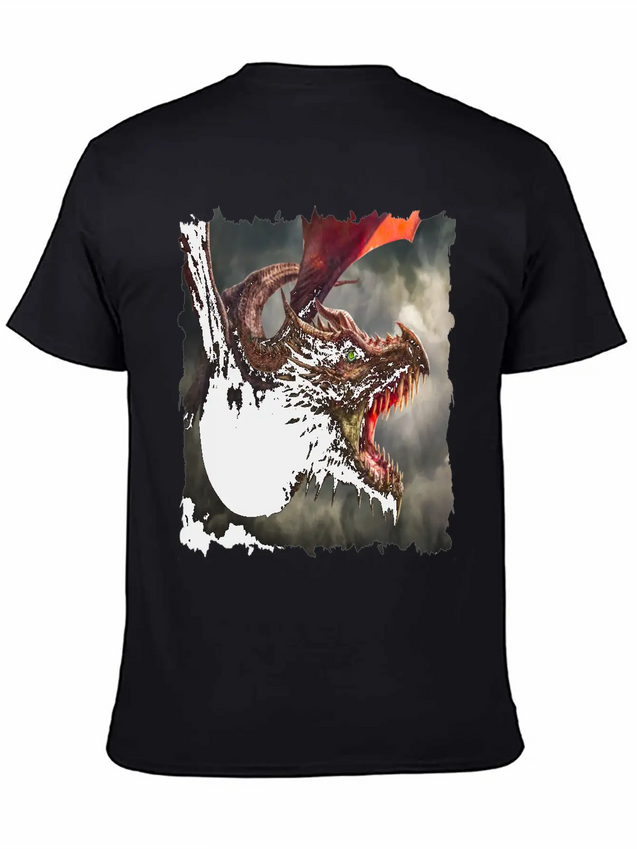 Dragon Kite Dragon Fire Fly Spew Fantasy Lightweight Cotton T-Shirt – Daily Comfort Graphic Shirt