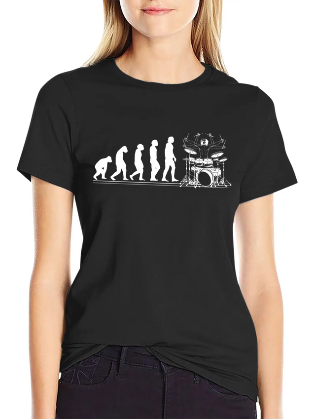 Drummer Drumsticks Drums Drummer Lightweight Cotton T-Shirt – Daily Comfort Graphic Shirt