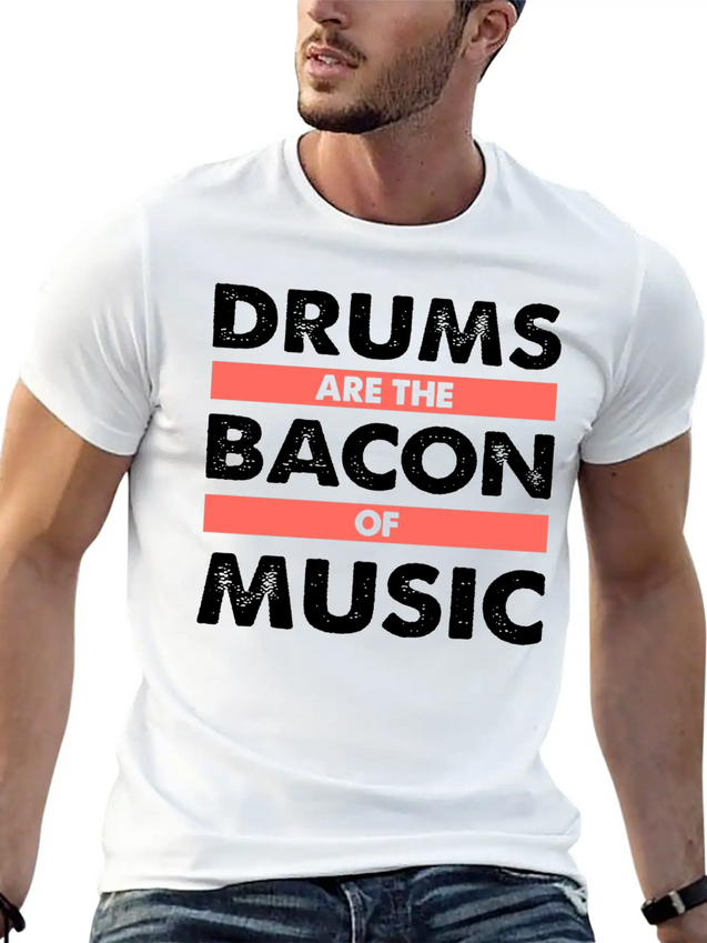 Drums Concert Birthday Christmas Gift Lightweight Cotton T-Shirt – Daily Comfort Graphic Shirt