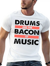Drums Concert Birthday Christmas Gift Lightweight Cotton T-Shirt – Daily Comfort Graphic Shirt