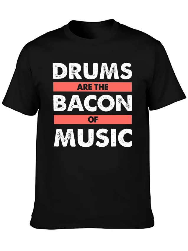 Drums Concert Birthday Christmas Gift Lightweight Cotton T-Shirt – Daily Comfort Graphic Shirt