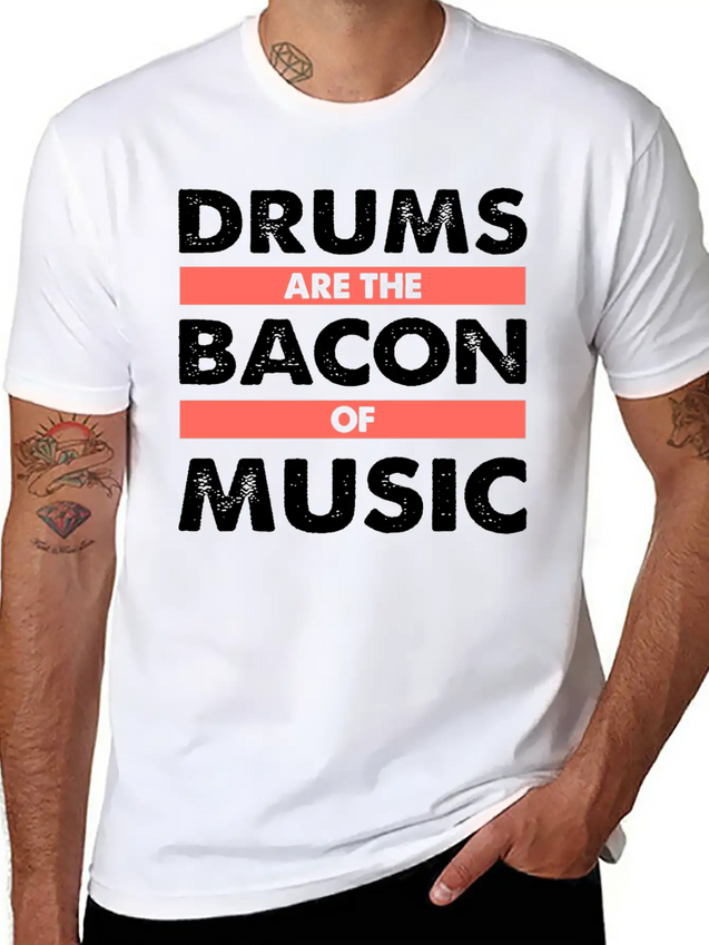 Drums Concert Birthday Christmas Gift Lightweight Cotton T-Shirt – Daily Comfort Graphic Shirt