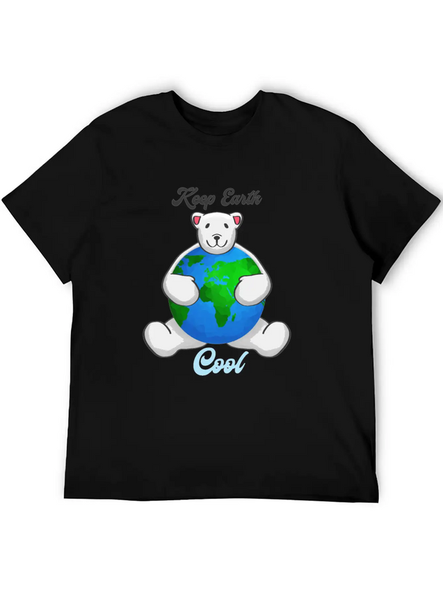 Earth Day Icebear Lightweight Cotton T-Shirt – Daily Comfort Graphic Shirt