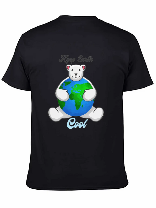 Earth Day Icebear Lightweight Cotton T-Shirt – Daily Comfort Graphic Shirt