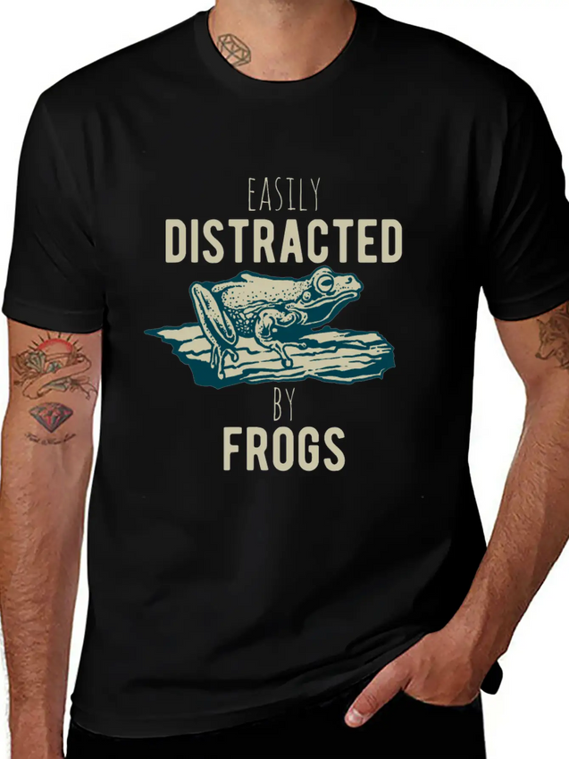 Easily Distracted Fogs Giftidea Lightweight Cotton T-Shirt – Daily Comfort Graphic Shirt