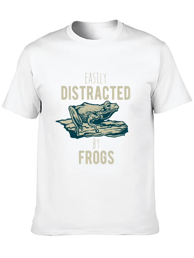 Easily Distracted Fogs Giftidea Lightweight Cotton T-Shirt – Daily Comfort Graphic Shirt