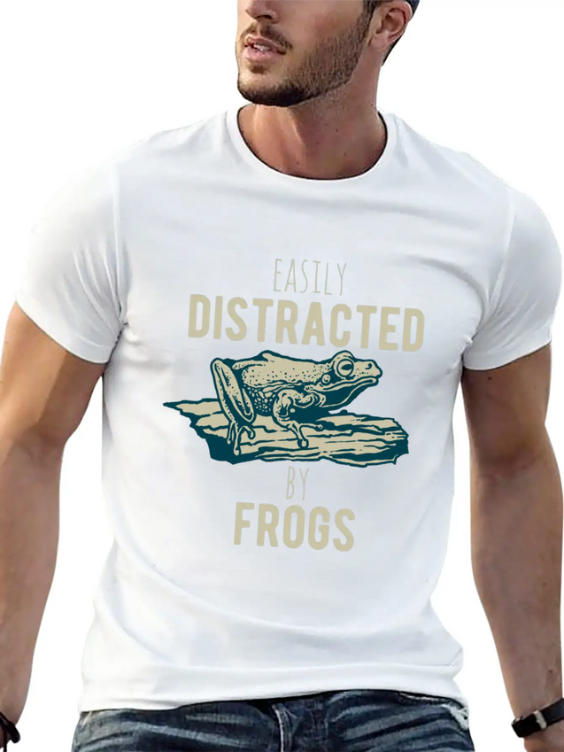 Easily Distracted Fogs Giftidea Lightweight Cotton T-Shirt – Daily Comfort Graphic Shirt