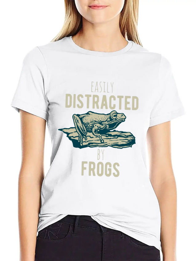 Easily Distracted Fogs Giftidea Lightweight Cotton T-Shirt – Daily Comfort Graphic Shirt