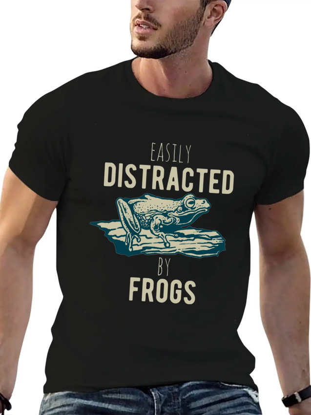 Easily Distracted Fogs Giftidea Lightweight Cotton T-Shirt – Daily Comfort Graphic Shirt