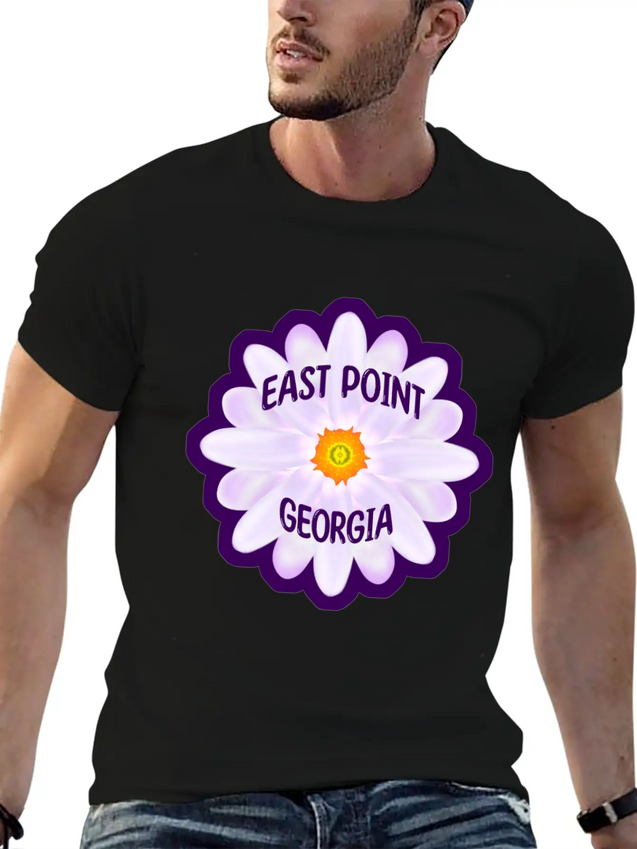 East Point Georgia Lightweight Cotton T-Shirt – Daily Comfort Graphic Shirt