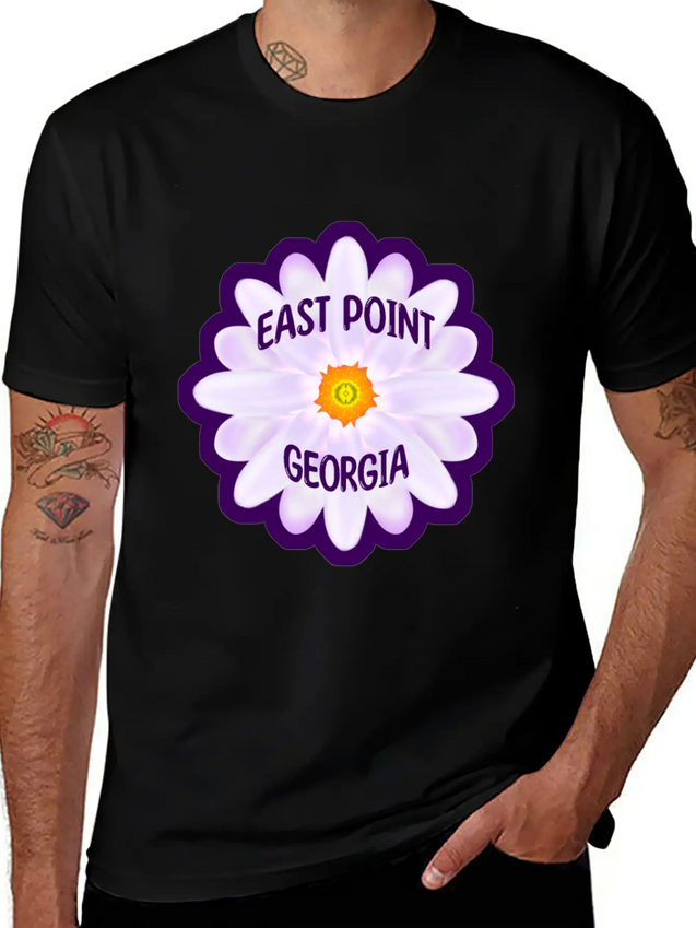 East Point Georgia Lightweight Cotton T-Shirt – Daily Comfort Graphic Shirt