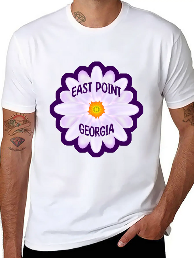 East Point Georgia Lightweight Cotton T-Shirt – Daily Comfort Graphic Shirt