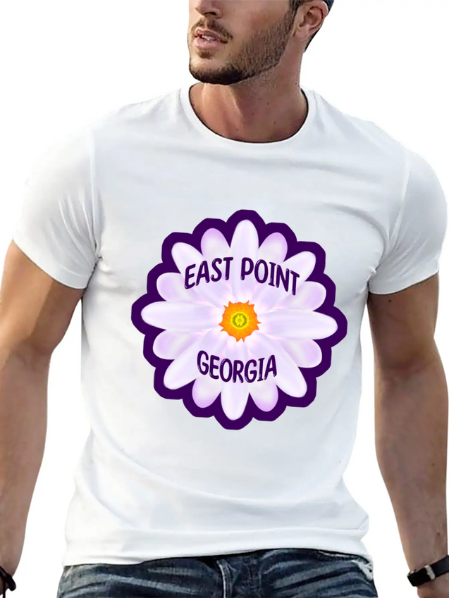East Point Georgia Lightweight Cotton T-Shirt – Daily Comfort Graphic Shirt