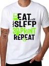 Eat Sleep 3D Print Repeat, Filament 3D Printer Lightweight Cotton T-Shirt – Daily Comfort Graphic Shirt