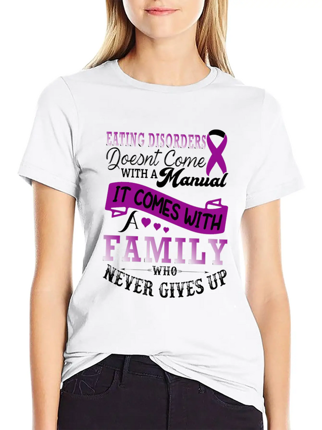 Eating Disorders Doesnt Come With A Manual It Come Lightweight Cotton T-Shirt – Daily Comfort Graphic Shirt