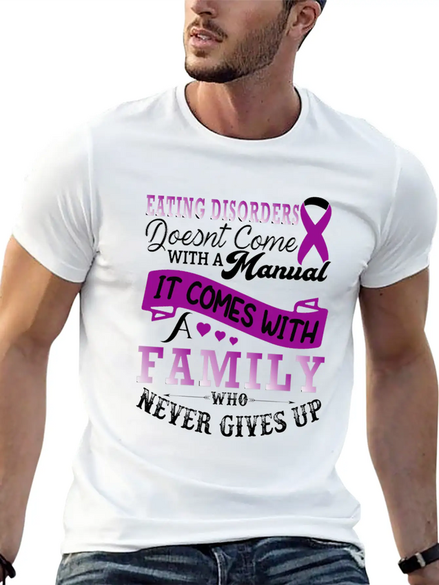 Eating Disorders Doesnt Come With A Manual It Come Lightweight Cotton T-Shirt – Daily Comfort Graphic Shirt