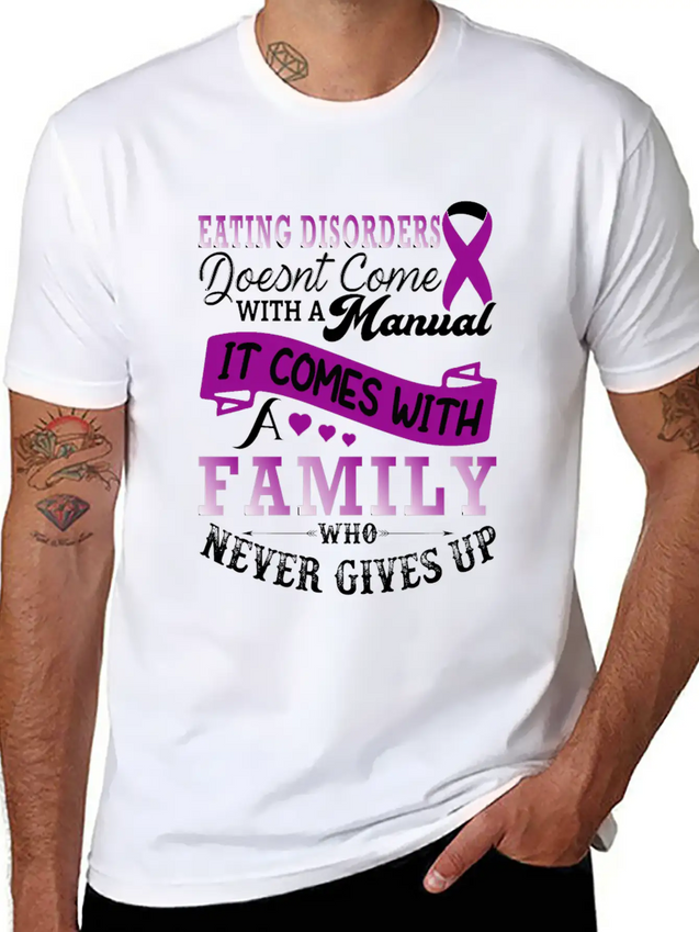 Eating Disorders Doesnt Come With A Manual It Come Lightweight Cotton T-Shirt – Daily Comfort Graphic Shirt