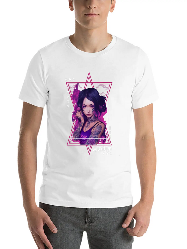 Edgy Japanese Tattoo Witch Aesthetic Vaporwave Gir Lightweight Cotton T-Shirt – Daily Comfort Graphic Shirt