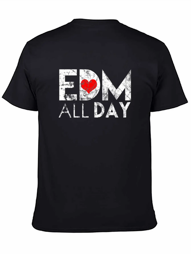 EDM All Day Disco Rave Electronic Dance Music Lightweight Cotton T-Shirt – Daily Comfort Graphic Shirt