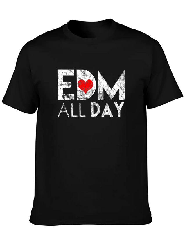 EDM All Day Disco Rave Electronic Dance Music Lightweight Cotton T-Shirt – Daily Comfort Graphic Shirt