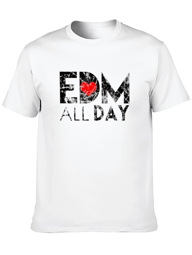 EDM All Day Disco Rave Electronic Dance Music Lightweight Cotton T-Shirt – Daily Comfort Graphic Shirt