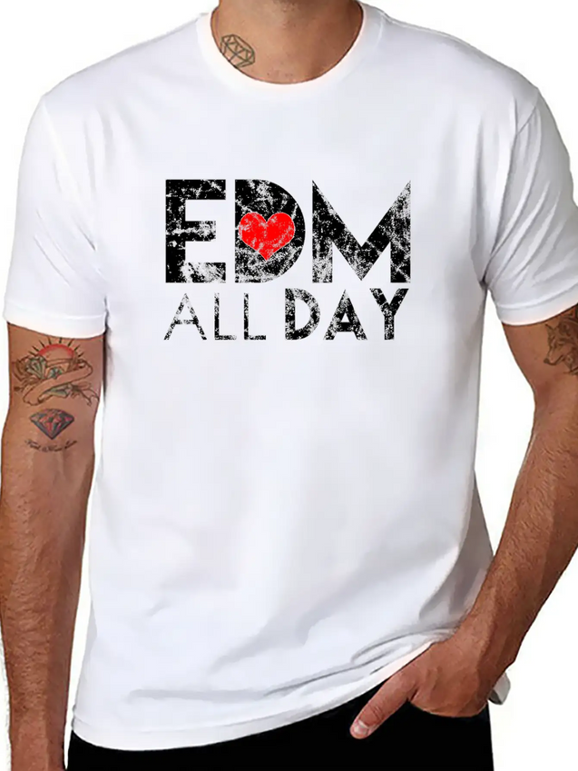 EDM All Day Disco Rave Electronic Dance Music Lightweight Cotton T-Shirt – Daily Comfort Graphic Shirt