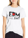 EDM All Day Disco Rave Electronic Dance Music Lightweight Cotton T-Shirt – Daily Comfort Graphic Shirt
