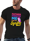 EDM Rave Techno Father Forgive Me For My Synths Lightweight Cotton T-Shirt – Daily Comfort Graphic Shirt