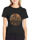 Educated Motivated Elevated Melanated Shirt, Lightweight Cotton T-Shirt – Daily Comfort Graphic Shirt