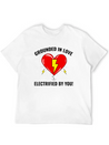 Electrician Valentine Love Grounded Romantic Lightweight Cotton T-Shirt – Daily Comfort Graphic Shirt