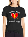 Electrician Valentine Love Grounded Romantic Lightweight Cotton T-Shirt – Daily Comfort Graphic Shirt