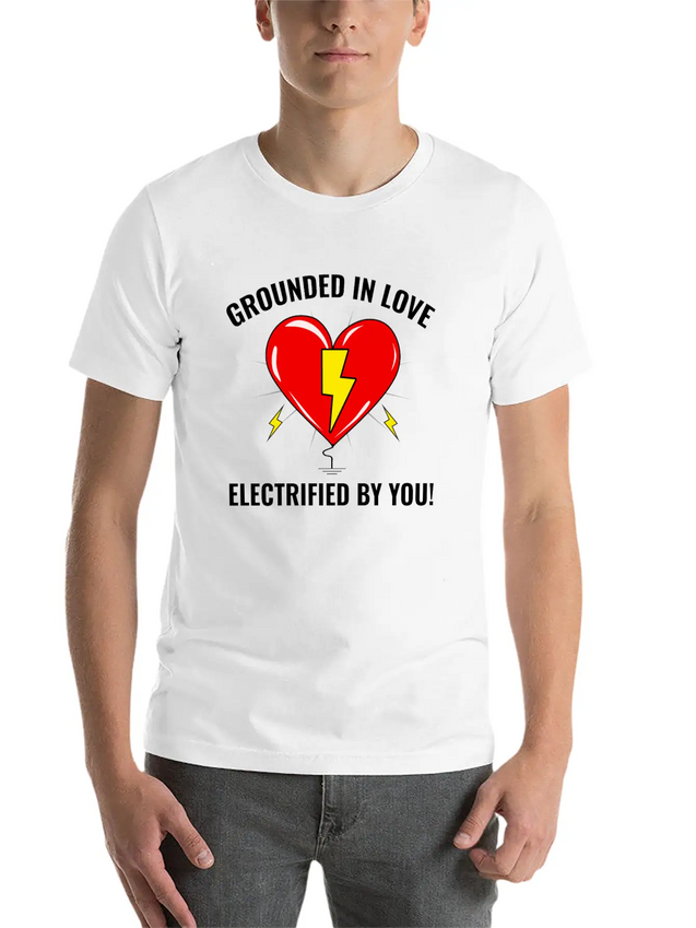 Electrician Valentine Love Grounded Romantic Lightweight Cotton T-Shirt – Daily Comfort Graphic Shirt