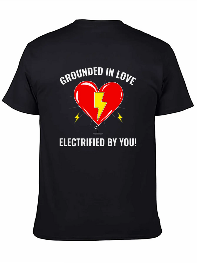 Electrician Valentine Love Grounded Romantic Lightweight Cotton T-Shirt – Daily Comfort Graphic Shirt